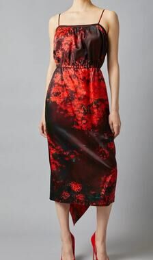 Hope for Flowers Tracy Reese Chic Shift Slip Dress Firecracker S